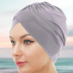 Vaaleanharmaa hijab-uimahattu - Leila malli