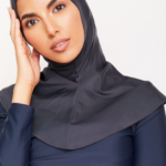 Tummanharmaa kylpyhijab Hammamet malli